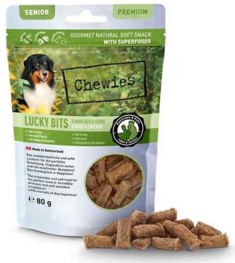 Chewies Chewies Lucky Bits Senior Królik & kurczak 80g