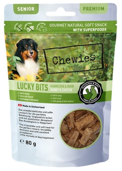 Chewies Chewies Lucky Bits Senior Królik & kurczak 80g