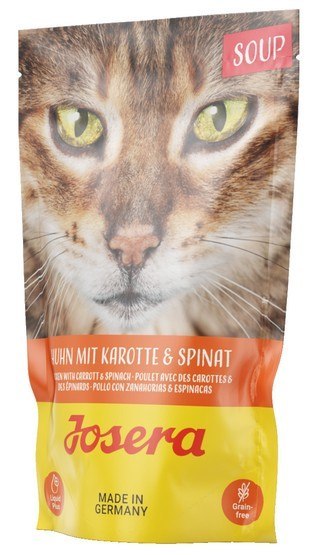 Josera Josera Zupa Kurczak z marchewką i szpinakiem saszetka 70g Josera Josera Zupa Kurczak z marchewką i szpinakiem saszetka 70g