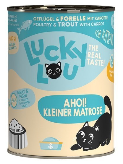 Lucky Lou Lucky Lou Lifestage Kitten Drób i pstrąg puszka 400g