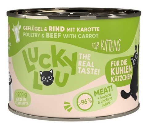 Lucky Lou Lucky Lou Lifestage Kitten Drób i wołowina puszka 200g