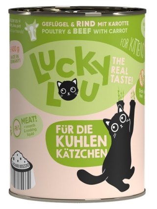 Lucky Lou Lucky Lou Lifestage Kitten Drób i wołowina puszka 400g