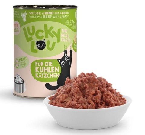 Lucky Lou Lucky Lou Lifestage Kitten Drób i wołowina puszka 400g