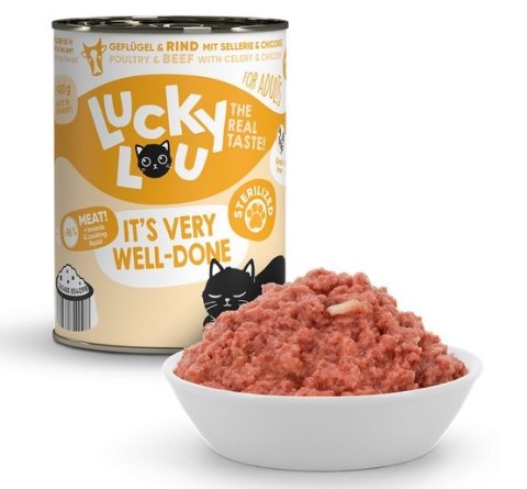 Lucky Lou Lucky Lou Lifestage Sterilized Drób i wołowina puszka 400g