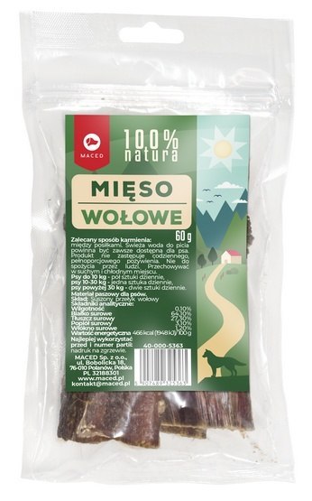 Maced Maced 100% Natura Mięso wołowe 60g