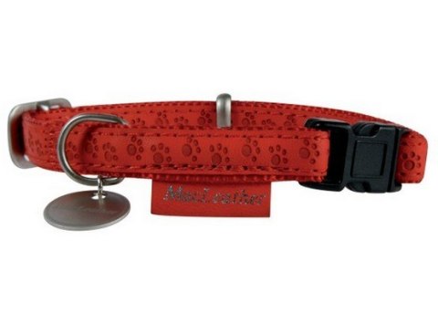 Zolux Zolux Obroża regulowana Mac Leather 25mm Czerwona [522045RO]