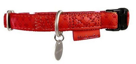 Zolux Zolux Obroża regulowana Mac Leather 25mm Czerwona [522045RO]