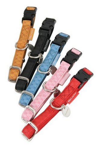 Zolux Zolux Obroża regulowana Mac Leather 25mm Czerwona [522045RO]