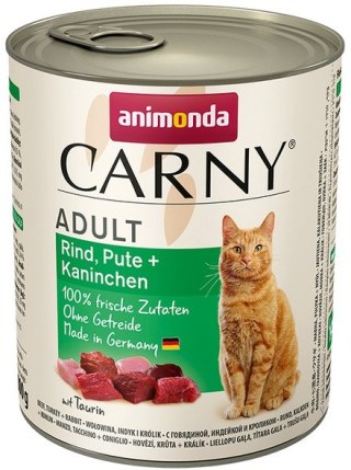 Animonda Carny Animonda Carny Adult Wołowina, Indyk + Królik puszka 800g