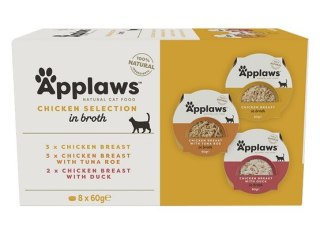 Applaws Applaws miseczki dla kota Chicken Selection Multi Pack 8x60g