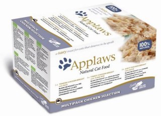 Applaws Applaws miseczki dla kota Chicken Selection Multi Pack 8x60g