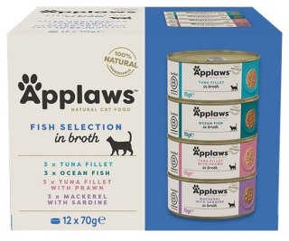 Applaws Applaws puszki dla kota Multipack Fish 12x70g