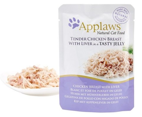 Applaws Applaws saszetka dla kota kurczak z wątróbką w galaretce 70g Applaws Applaws saszetka dla kota kurczak z wątróbką w galaretce 70g