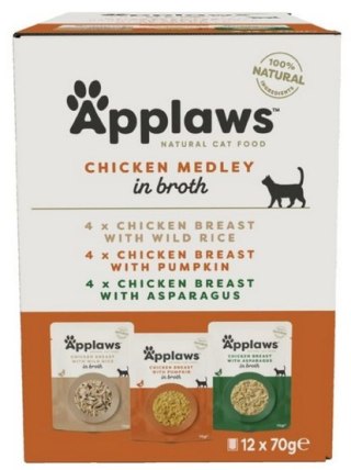 Applaws Applaws saszetki dla kota Chicken Selection Multi Pack 12x70g