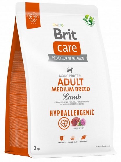 Brit Brit Care Hypoallergenic Adult Medium Lamb 3kg