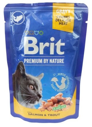 Brit Brit Premium Cat Adult Łosoś + Pstrąg saszetka 100g
