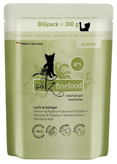 Catz Finefood Catz Finefood Classic N.05 Łosoś i drób saszetka 300g