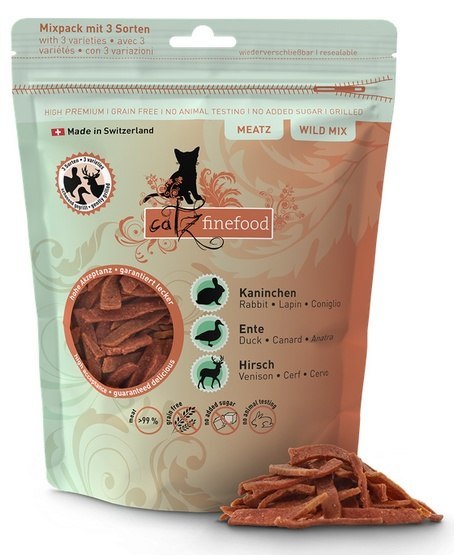 Catz Finefood Catz Finefood Meatz Wild Mix - królik, kaczka, jeleń 45g