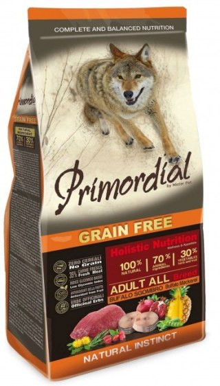 Primordial Primordial Dog Grain Free Adult Buffalo & Mackerel 12kg