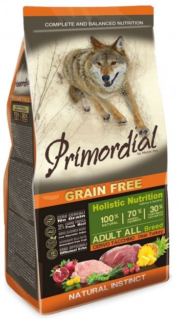 Primordial Primordial Dog Grain Free Adult Deer & Turkey 2kg Primordial Primordial Dog Grain Free Adult Deer & Turkey 2kg