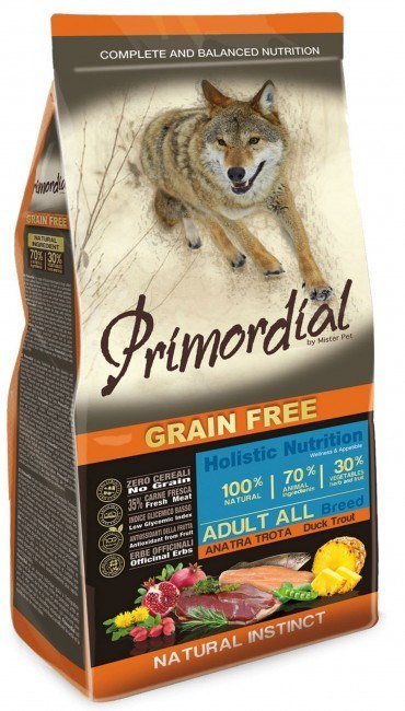 Primordial Primordial Dog Grain Free Adult Trout & Duck 12kg Primordial Primordial Dog Grain Free Adult Trout & Duck 12kg