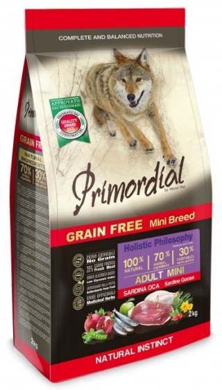 Primordial Primordial Dog Grain Free Mini Adult Sardine & Goose 2kg