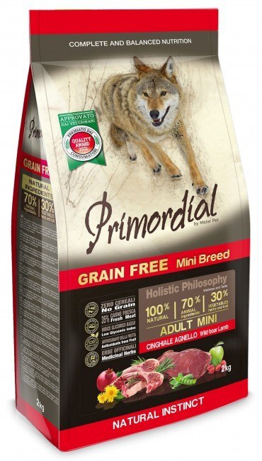 Primordial Primordial Dog Grain Free Mini Adult Wild Boar & Lamb 2kg