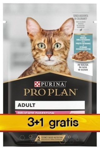 Purina Pro Plan Purina Pro Plan Cat Delicate ryba oceaniczna saszetka 4x85g 3+1 gratis