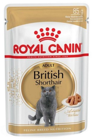 Royal Canin Feline Royal Canin British Shorthair karma mokra w sosie dla kotów dorosłych rasy brytyjski krótkowłosy saszetka 85g