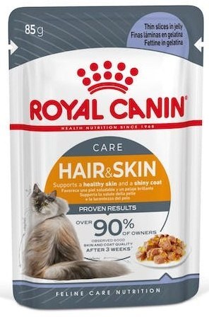 Royal Canin Feline Royal Canin Hair & Skin Care karma mokra w galaretce dla kotów dorosłych, lśniąca sierść i zdrowa skóra sasze