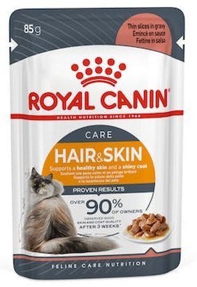 Royal Canin Feline Royal Canin Hair & Skin Care w sosie karma mokra dla kotów dorosłych, zdrowa skóra, piękna sierść saszetka 85