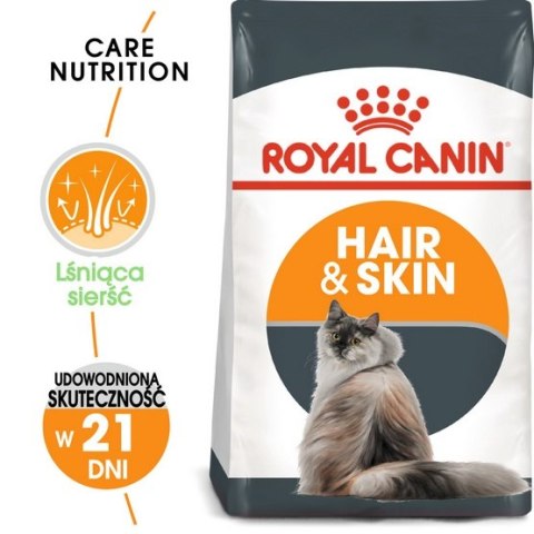 Royal Canin Feline Royal Canin Hair&Skin Care karma sucha dla kotów dorosłych, lśniąca sierść i zdrowa skóra 2kg