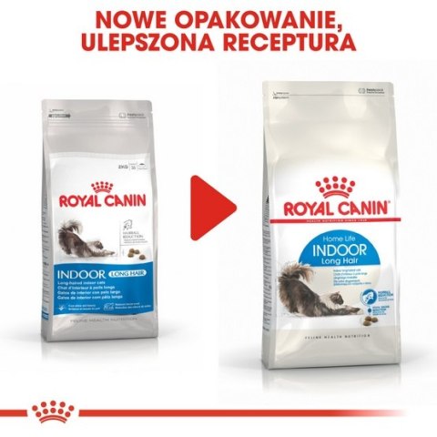 Royal Canin Feline Royal Canin Indoor Long Hair karma sucha dla kotów dorosłych, długowłose, przebywających wyłącznie w domu 2kg