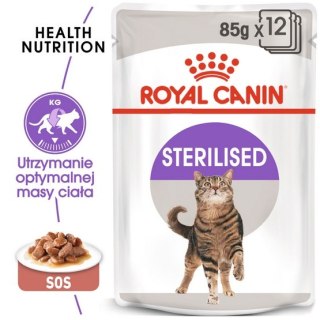 Royal Canin Feline Royal Canin Sterilised w sosie karma mokra dla kotów dorosłych, sterylizowanych saszetka 85g