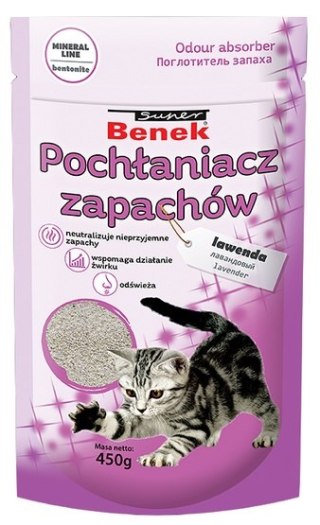 Super Benek Super Benek Pochłaniacz zapachów lawenda - worek 0,45kg