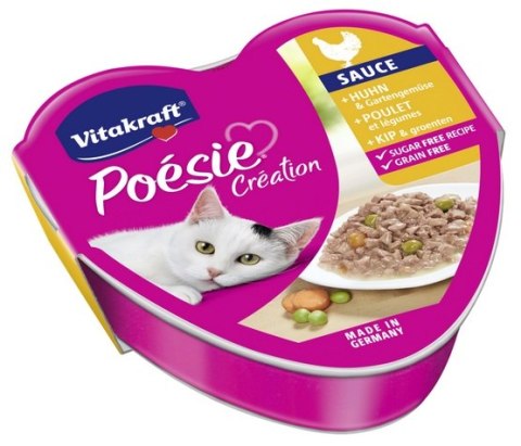 Vitakraft Vitakraft Poesie sos kurczak z warzywami tacka 85g Vitakraft Vitakraft Poesie sos kurczak z warzywami tacka 85g