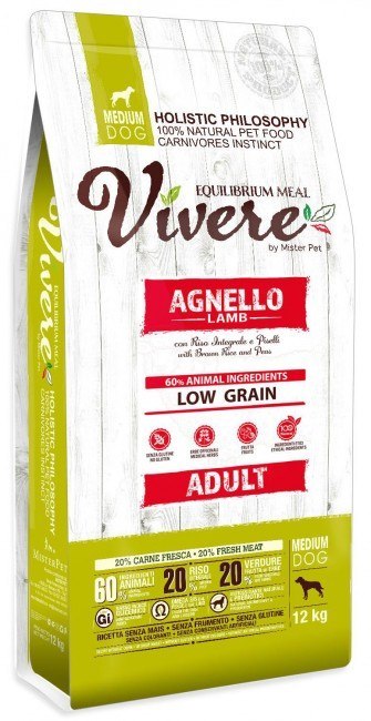 Vivere Vivere Dog Medium Adult Lamb 12kg