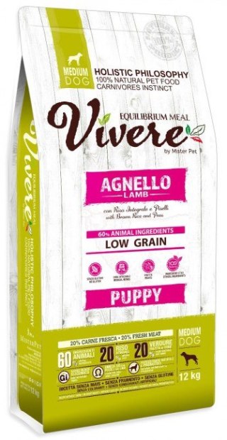 Vivere Vivere Dog Medium Puppy Lamb 12kg