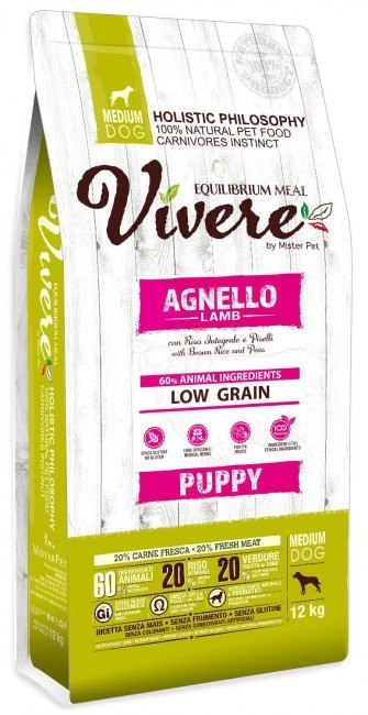 Vivere Vivere Dog Medium Puppy Lamb 3kg