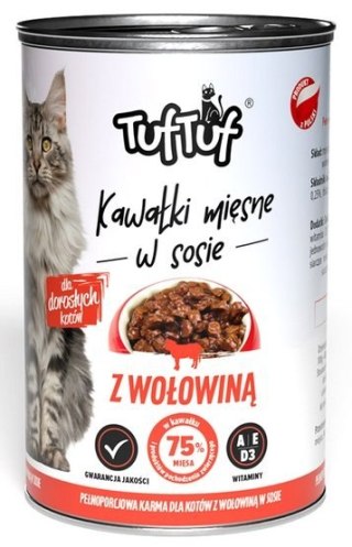 Bult TUF TUF Kawałki mięsne z wołowiną dla kota puszka 415g