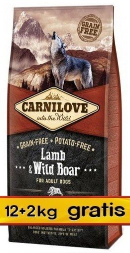 Carnilove Carnilove Dog Lamb & Wild Boar Adult - jagnię i dzik 14kg (12+2kg gratis)