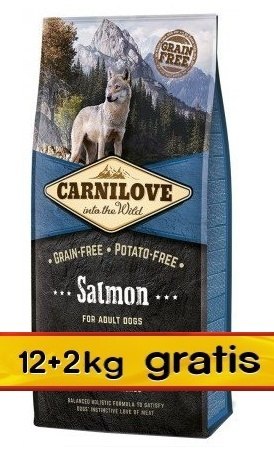 Carnilove Carnilove Dog Salmon Adult - łosoś 14kg (12+2kg gratis)