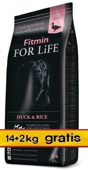 Fitmin Fitmin Dog For Life Duck & Rice 16kg (14+2kg gratis)