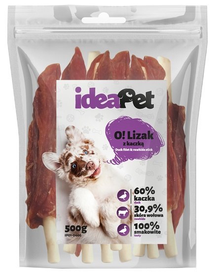 IdeaPet IdeaPet Lizak z kaczką 500g