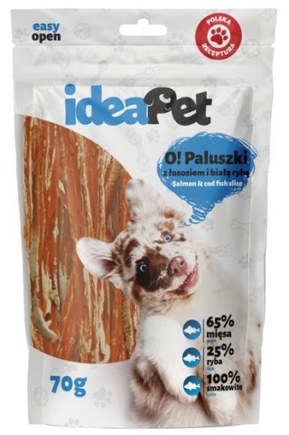 IdeaPet IdeaPet O! Paluszki z łososiem i białą rybą 70g