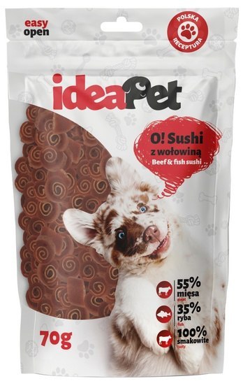 IdeaPet IdeaPet O! Sushi z wołowiną 70g