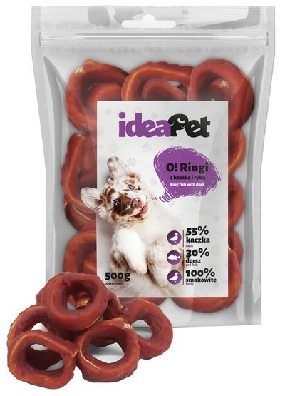 IdeaPet IdeaPet Ringi z kaczką i rybą 500g