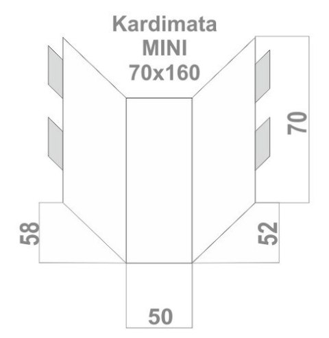 Kardiff Kardiff Anti Slip Mini 1/2 Mata samochodowa na połowę tylnego fotela czarna