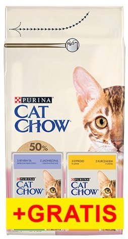 Purina Cat Chow Purina Cat Chow Kitten z Kurczakiem 1,5kg + saszetki 2x85g gratis