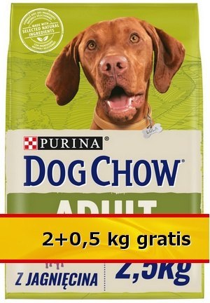 Purina Dog Chow Purina Dog Chow Adult Jagnięcina 2,5kg (2+0,5kg)